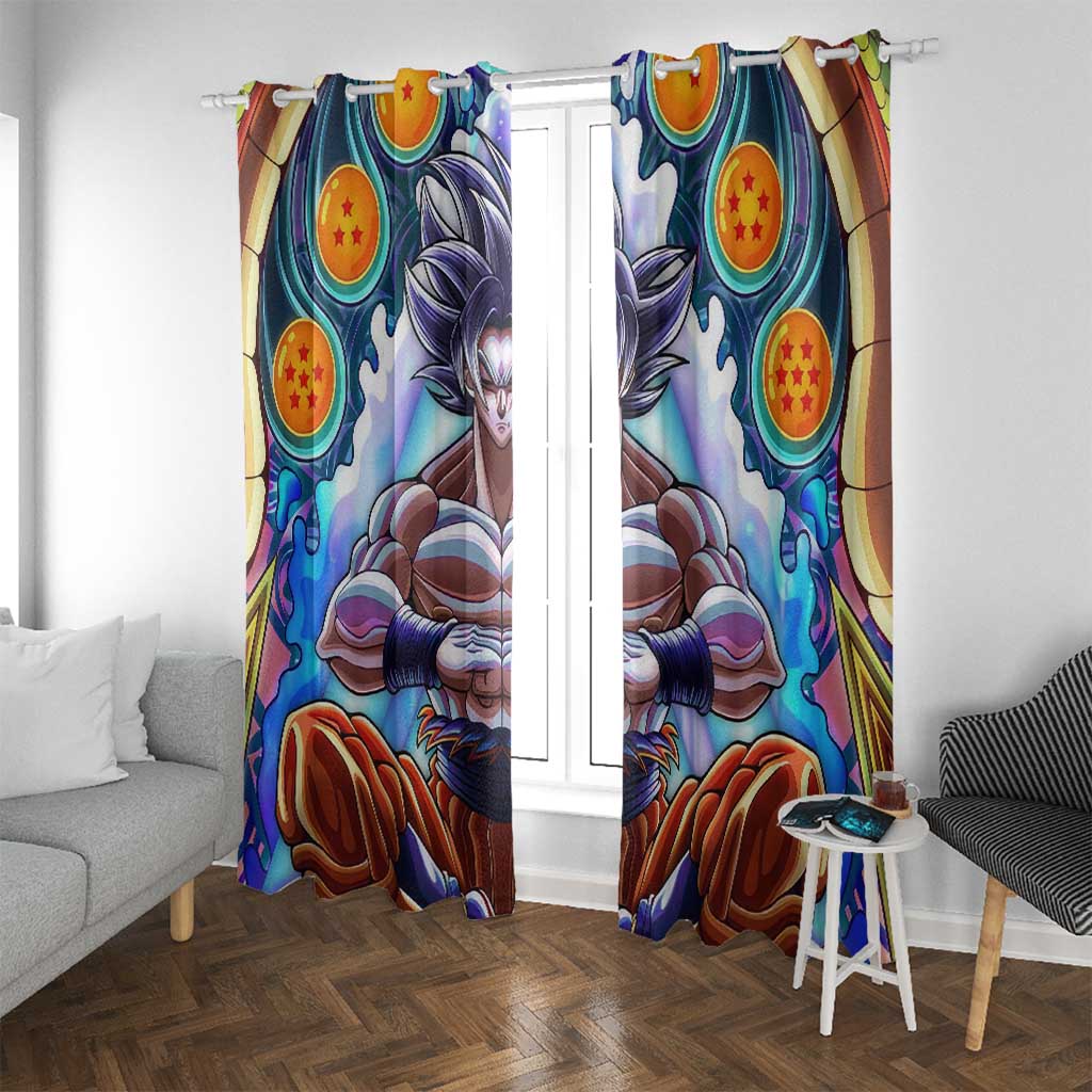 Trippy Ultra Instinct Goku Dragon Ball Z Window Curtain Anime Trippy Style