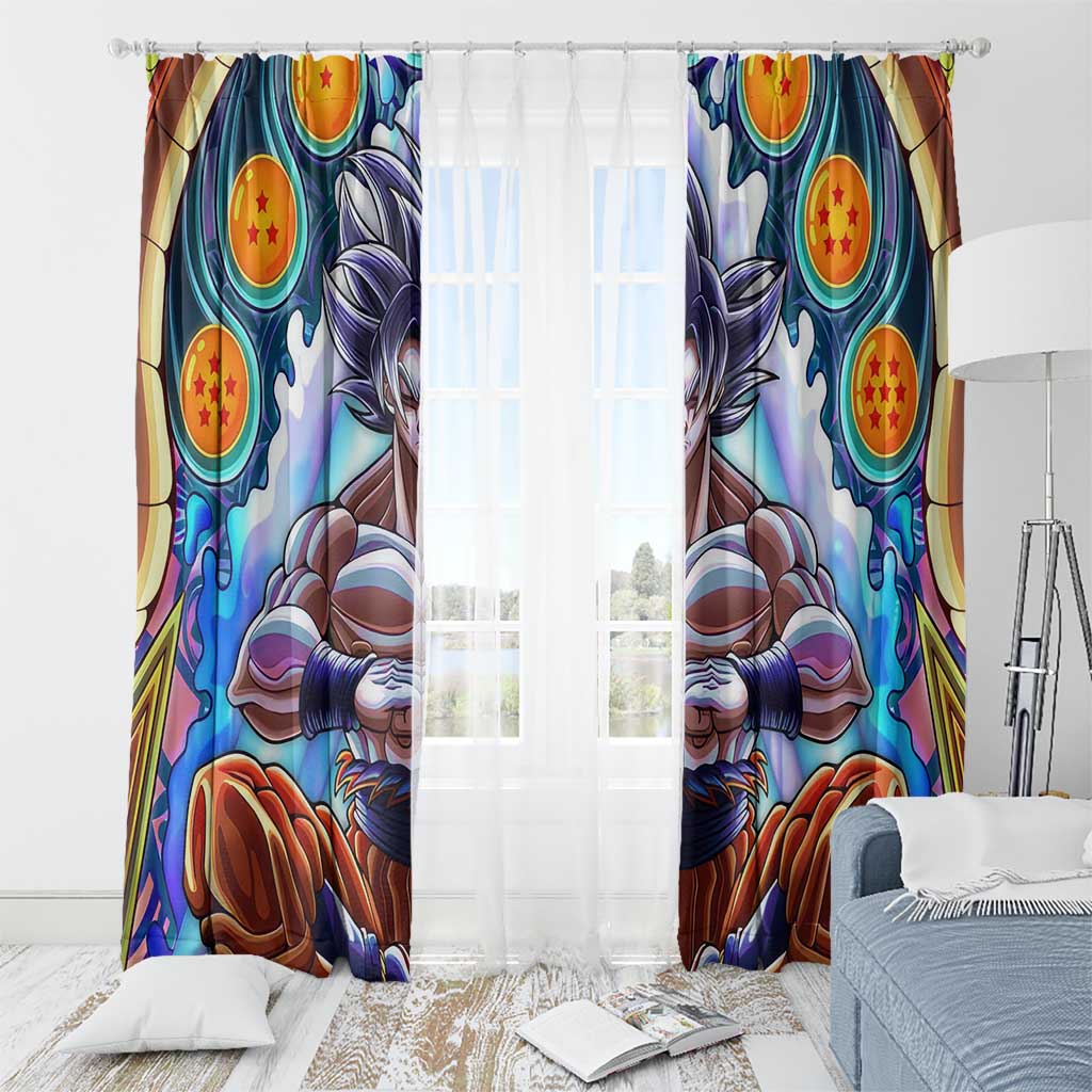 Trippy Ultra Instinct Goku Dragon Ball Z Window Curtain Anime Trippy Style