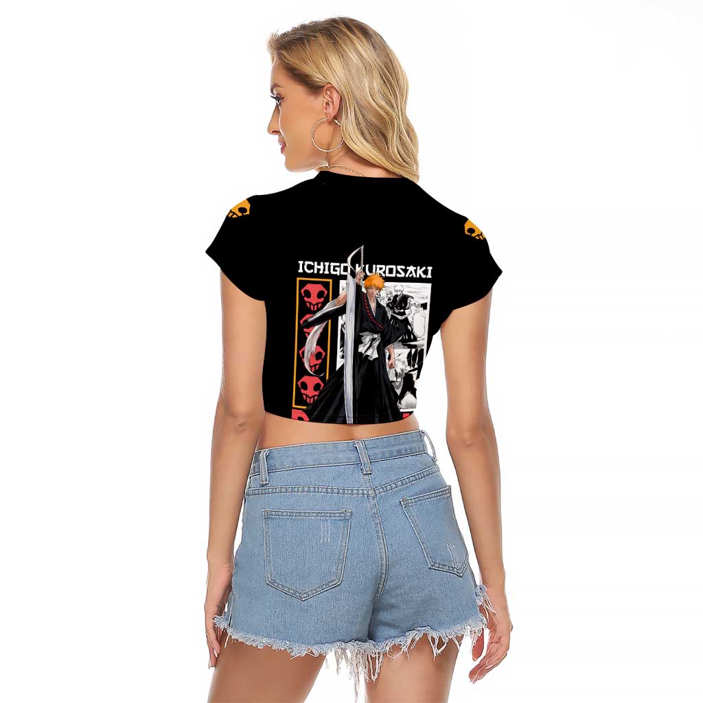 Ichigo Kurosaki TYBWA V2 Bleach Raglan Cropped T Shirt Anime Style