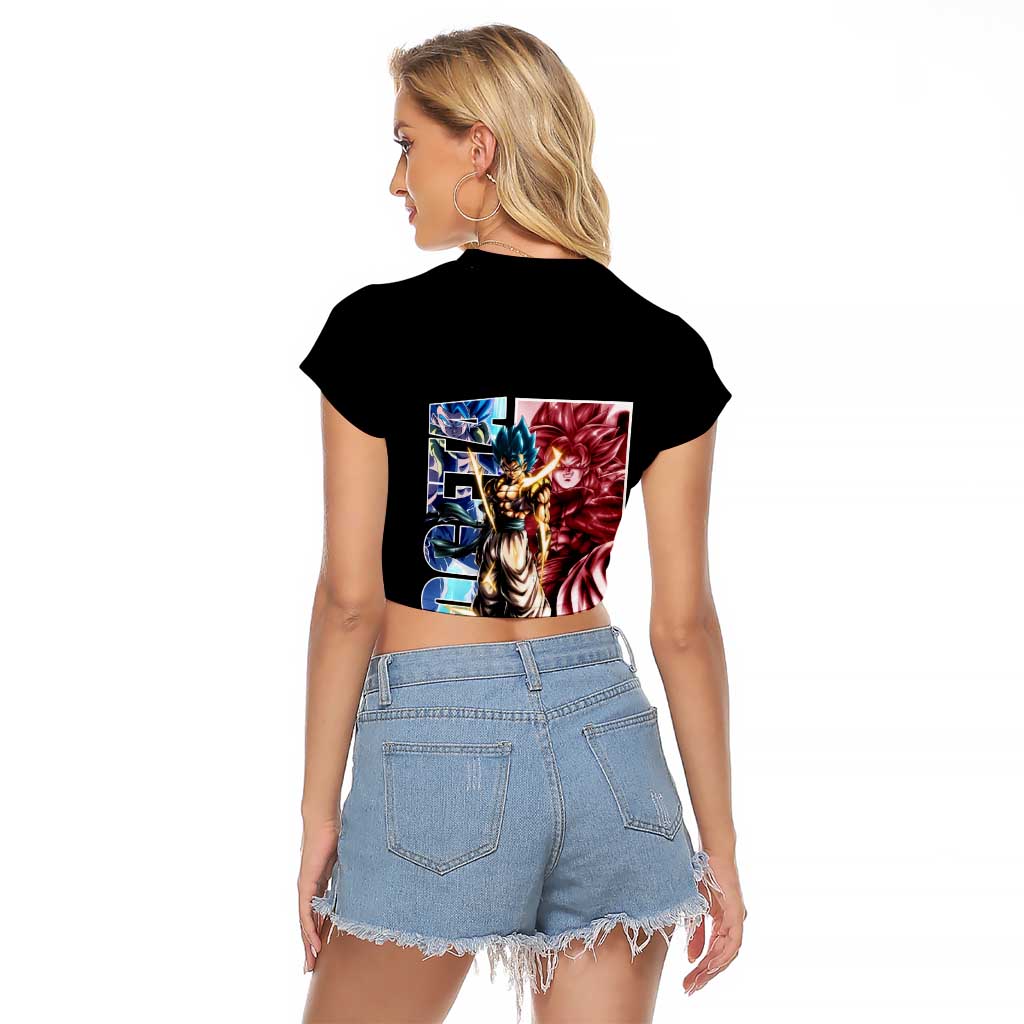 Gogeta Dragon Ball Z Raglan Cropped T Shirt Anime Style