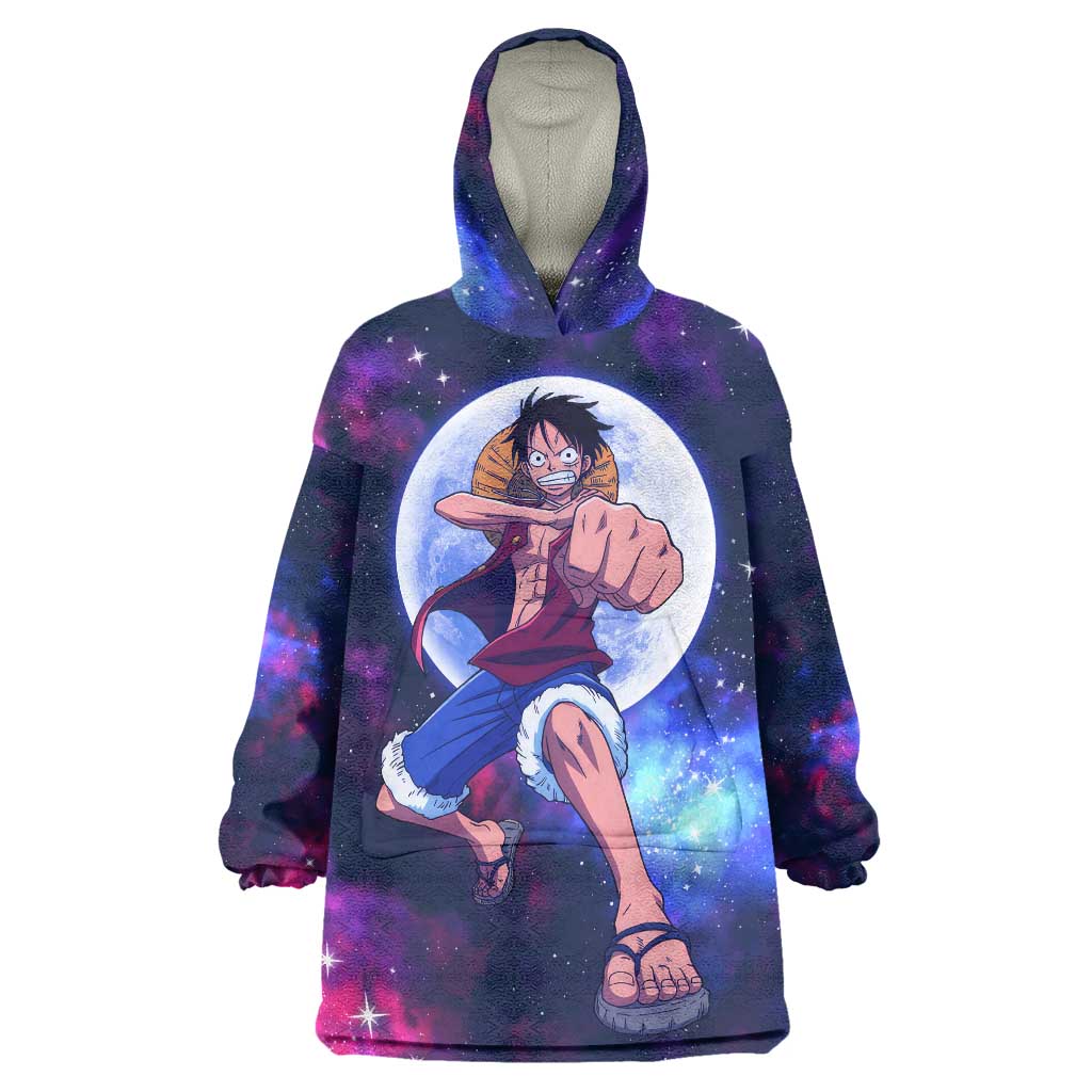 One Piece Lunar Ring Luffy Wearable Blanket Hoodie Anime Style