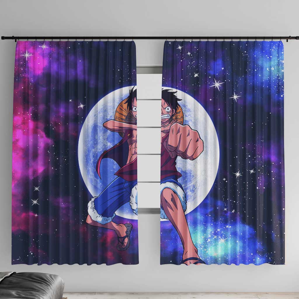 One Piece Lunar Ring Luffy Window Curtain Anime Style
