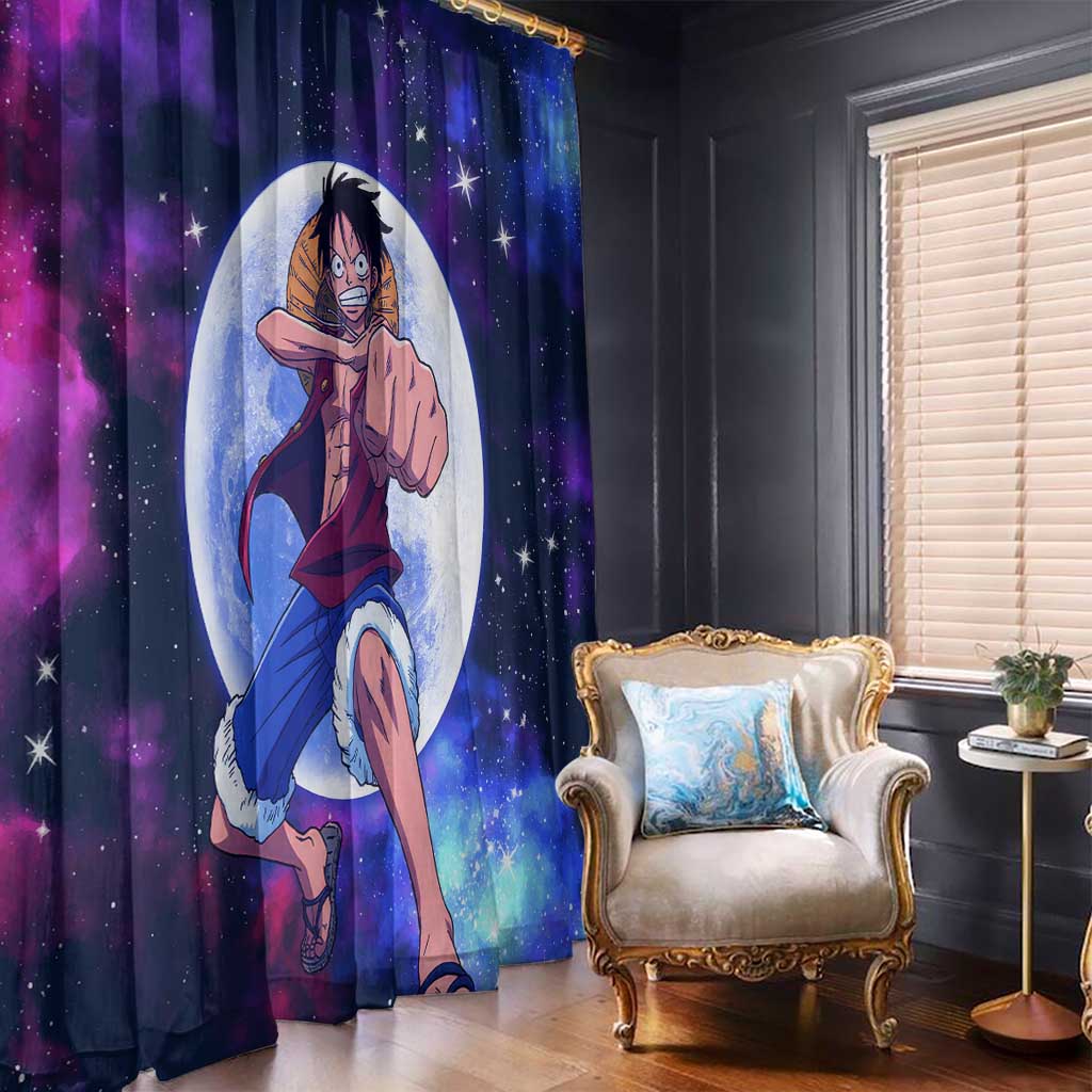 One Piece Lunar Ring Luffy Window Curtain Anime Style