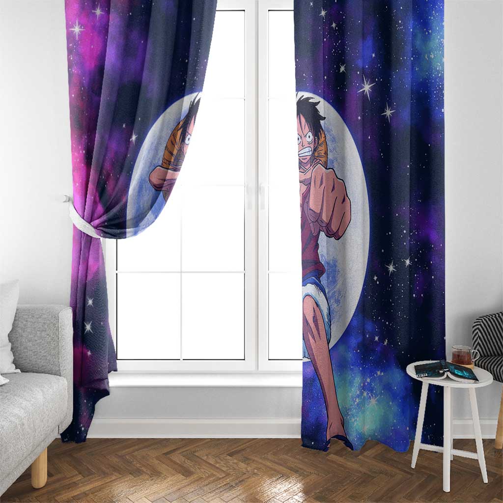 One Piece Lunar Ring Luffy Window Curtain Anime Style