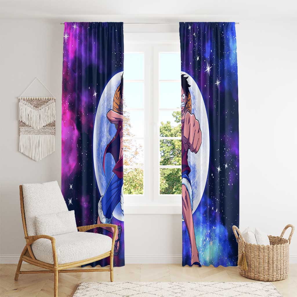 One Piece Lunar Ring Luffy Window Curtain Anime Style