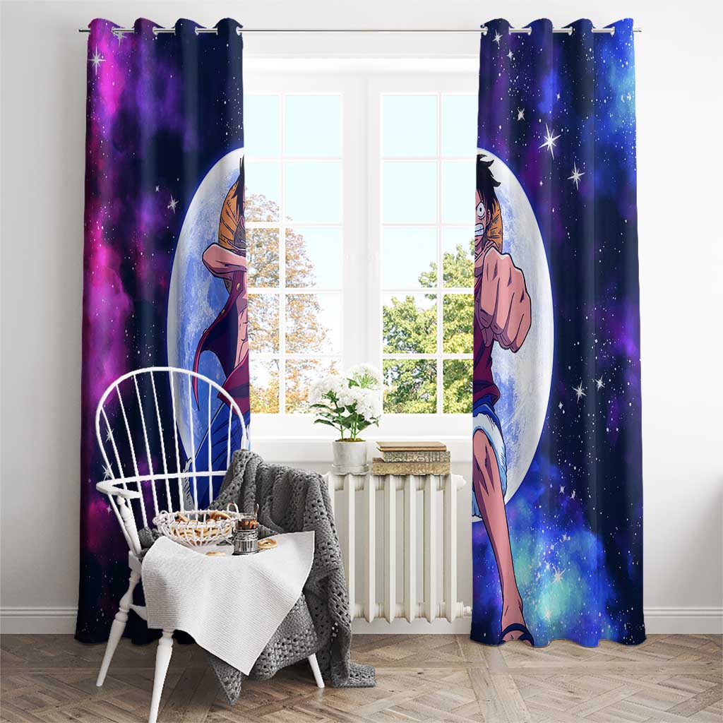 One Piece Lunar Ring Luffy Window Curtain Anime Style