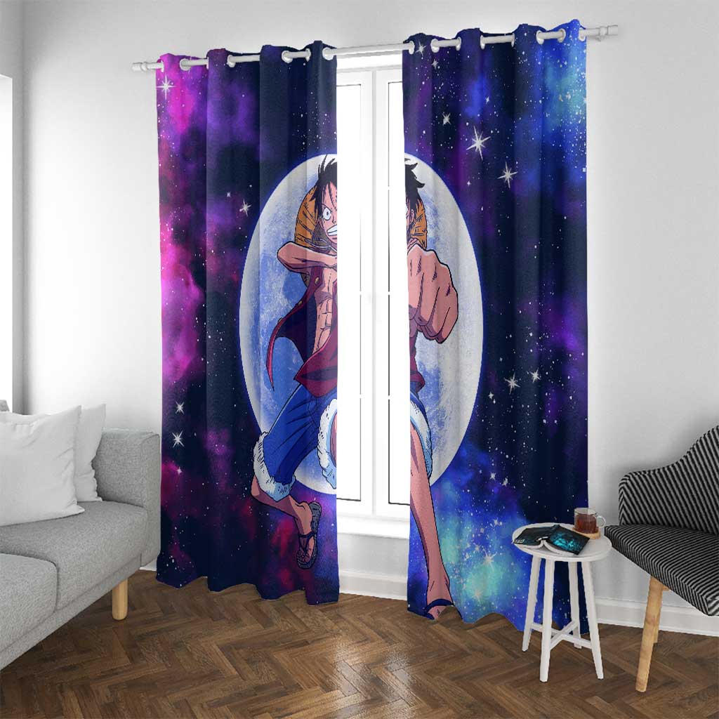 One Piece Lunar Ring Luffy Window Curtain Anime Style