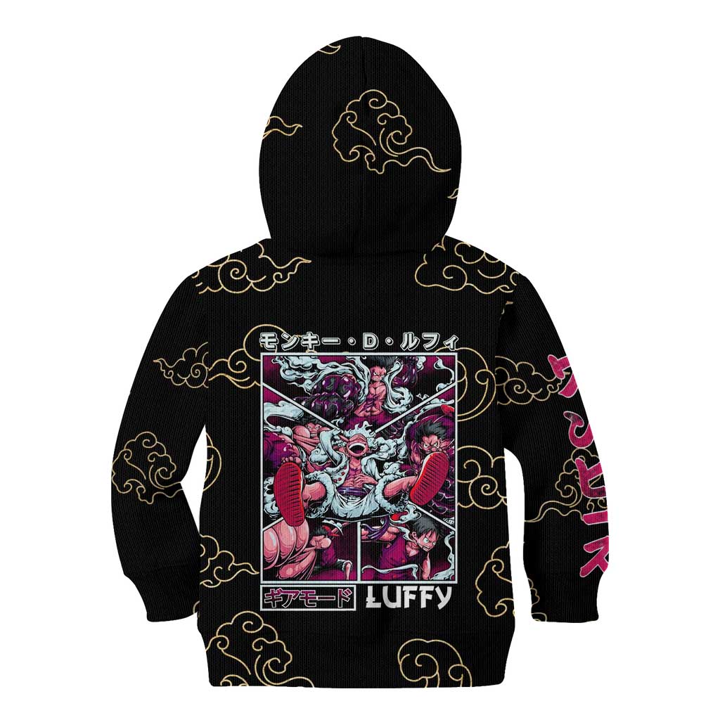Monkey D. Luffy Gear 5th V4 One Piece Kid Hoodie Anime Style