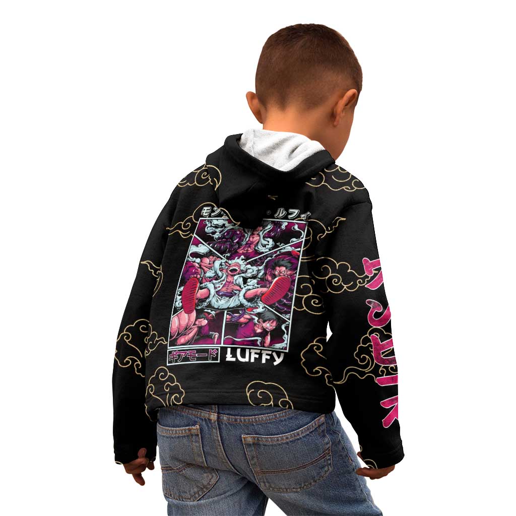 Monkey D. Luffy Gear 5th V4 One Piece Kid Hoodie Anime Style