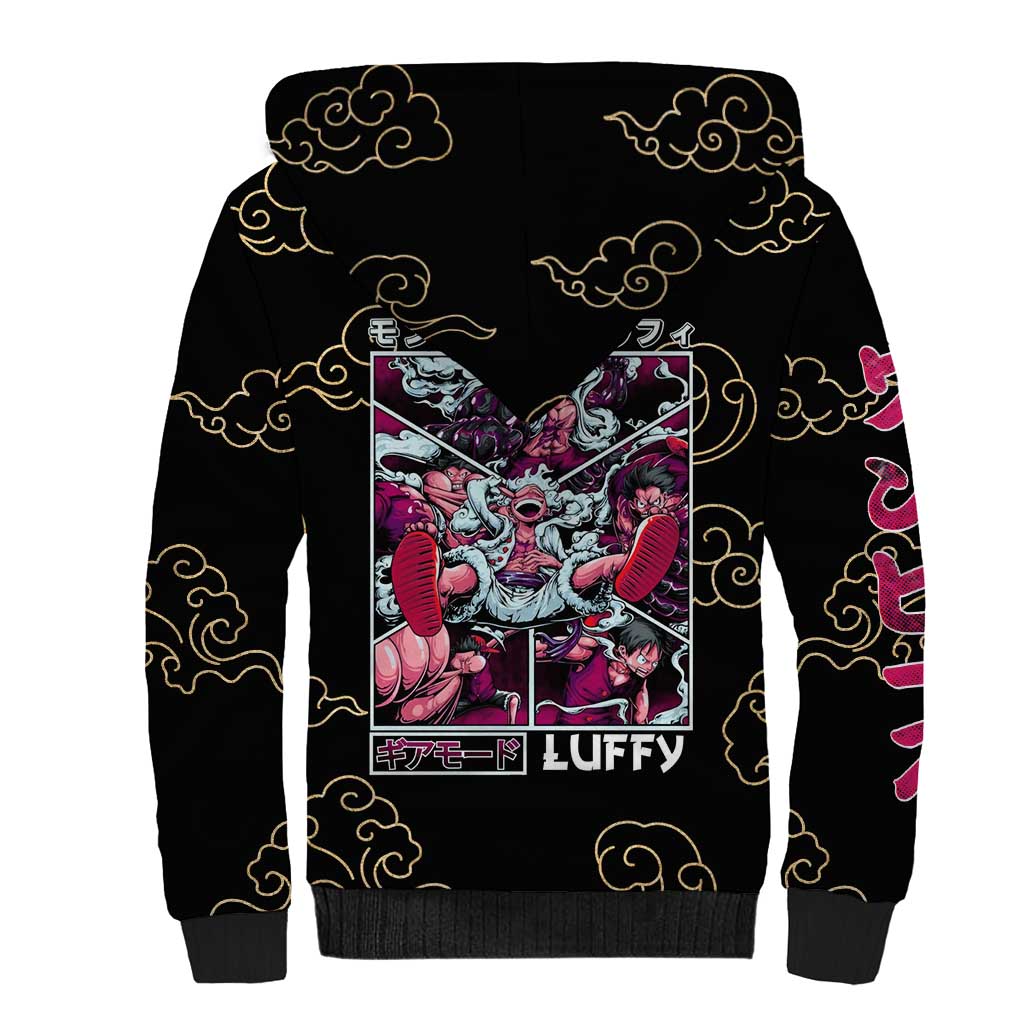 Monkey D. Luffy Gear 5th V4 One Piece Sherpa Hoodie Anime Style