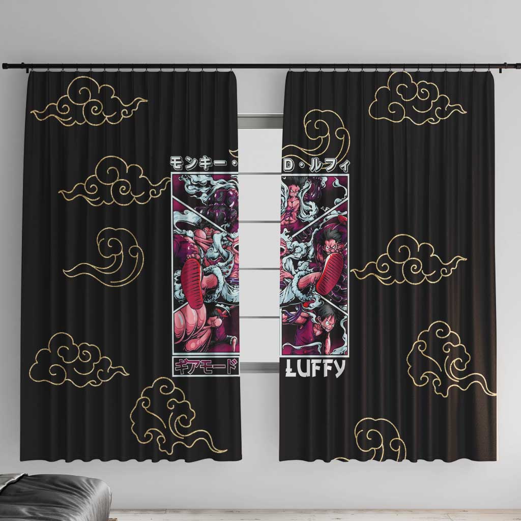 Monkey D. Luffy Gear 5th V4 One Piece Window Curtain Anime Style