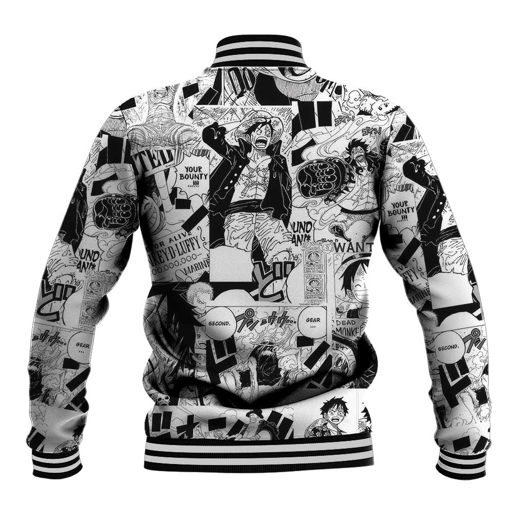 One Piece Blazing Force Luffy Baseball Jacket Anime Mix Manga Style