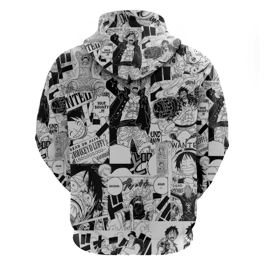 One Piece Blazing Force Luffy Hoodie Anime Mix Manga Style