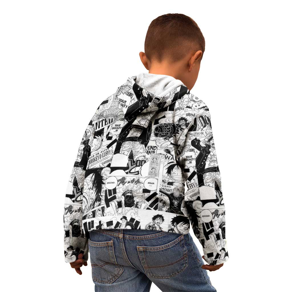 One Piece Blazing Force Luffy Kid Hoodie Anime Mix Manga Style
