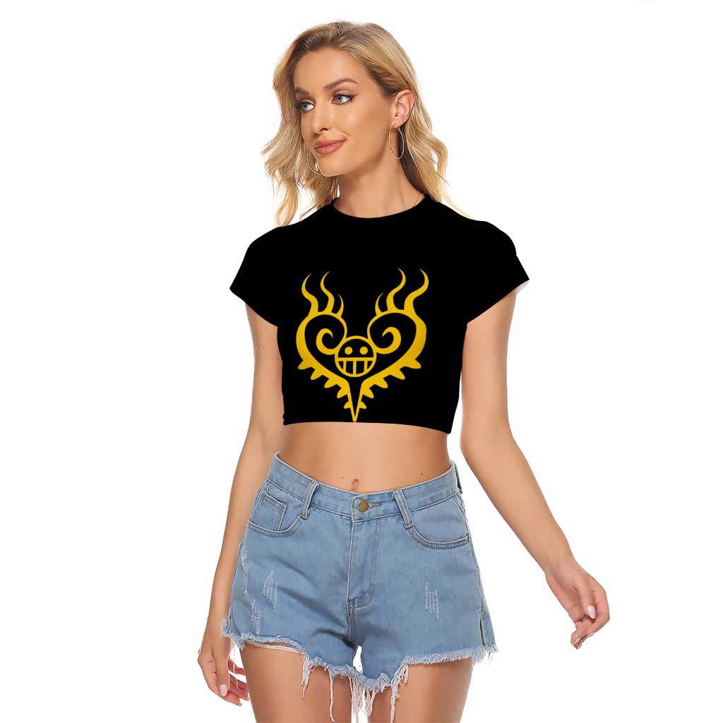 Trafalgar D. Law V2 One Piece Raglan Cropped T Shirt Anime Style