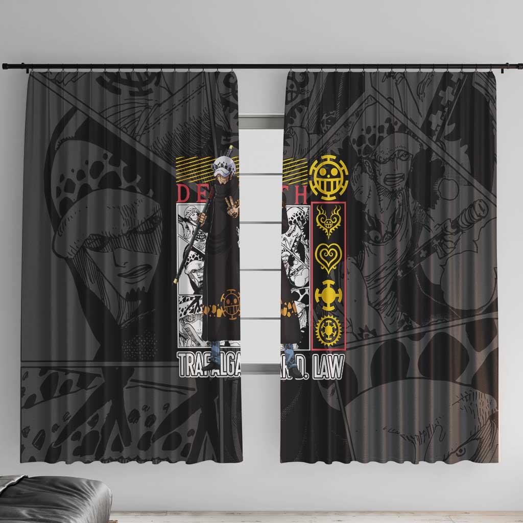 Trafalgar D. Law V2 One Piece Window Curtain Anime Style