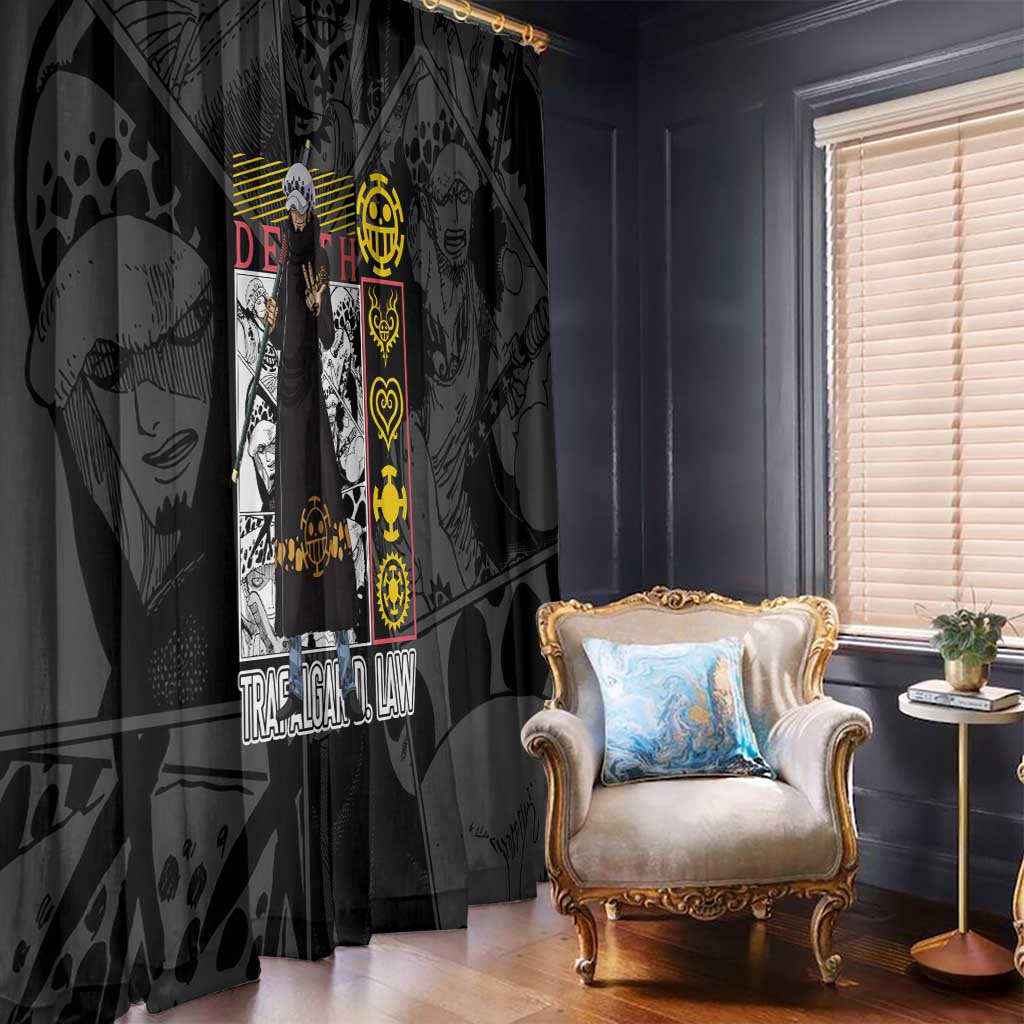 Trafalgar D. Law V2 One Piece Window Curtain Anime Style