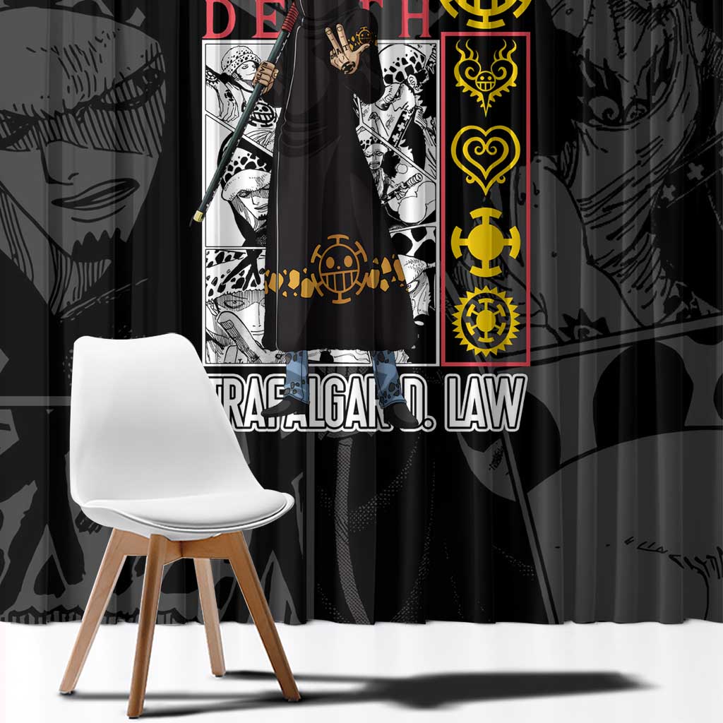 Trafalgar D. Law V2 One Piece Window Curtain Anime Style