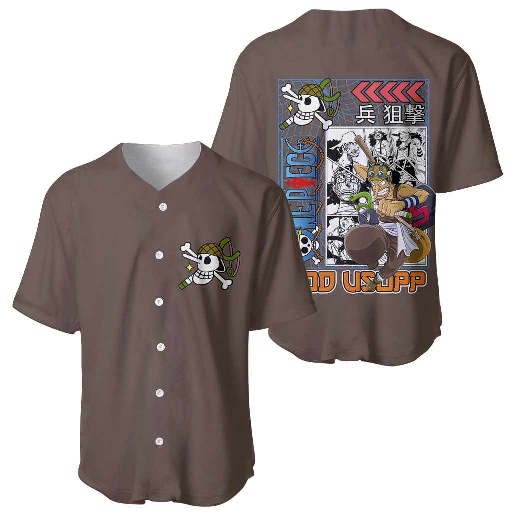 Usopp One Piece Streetwear Baseball Jersey Anime Style