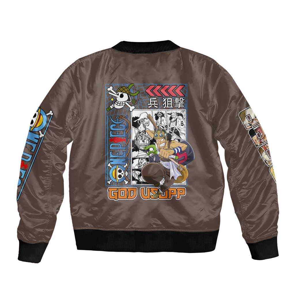 Usopp One Piece Streetwear Bomber Jacket Anime Style