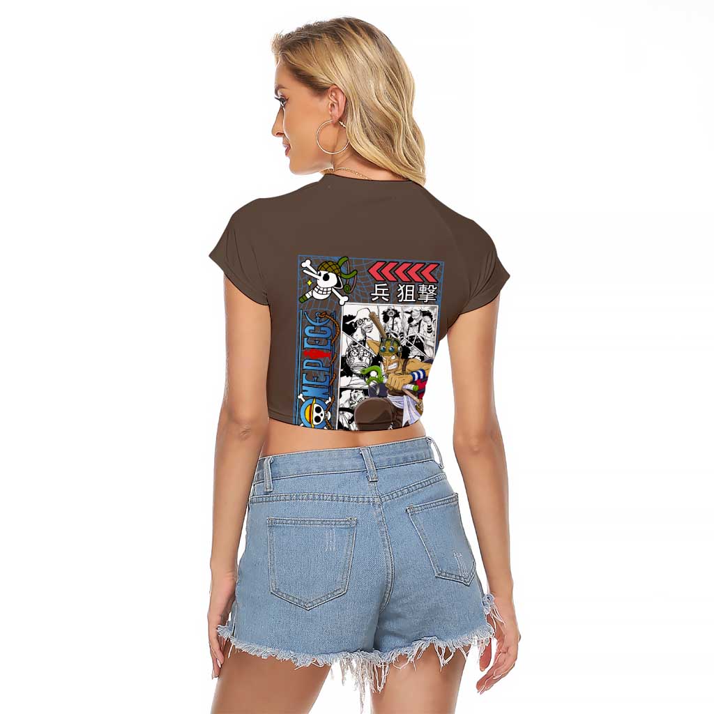 Usopp One Piece Streetwear Raglan Cropped T Shirt Anime Style