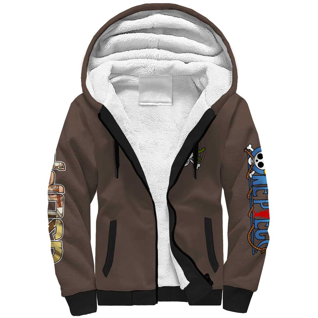 Usopp One Piece Streetwear Sherpa Hoodie Anime Style