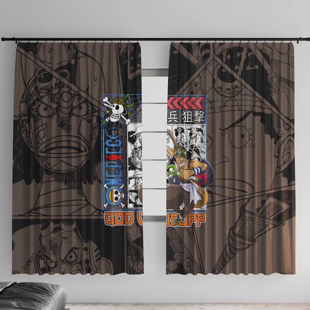Usopp One Piece Streetwear Window Curtain Anime Style