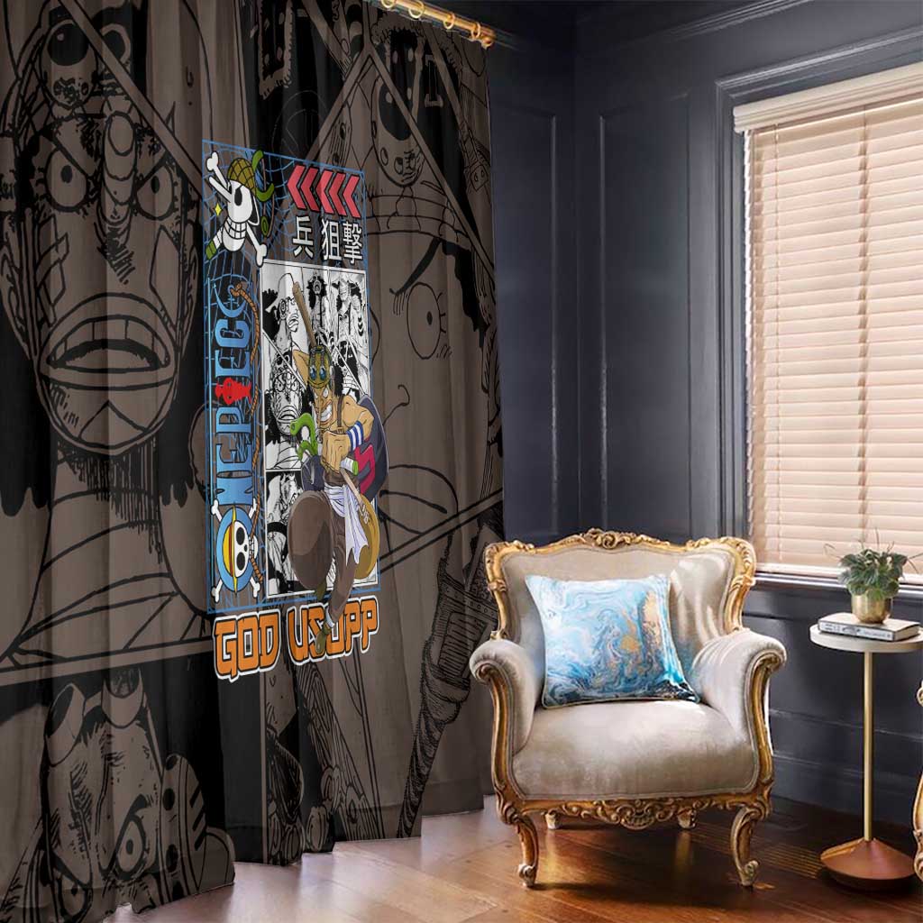Usopp One Piece Streetwear Window Curtain Anime Style