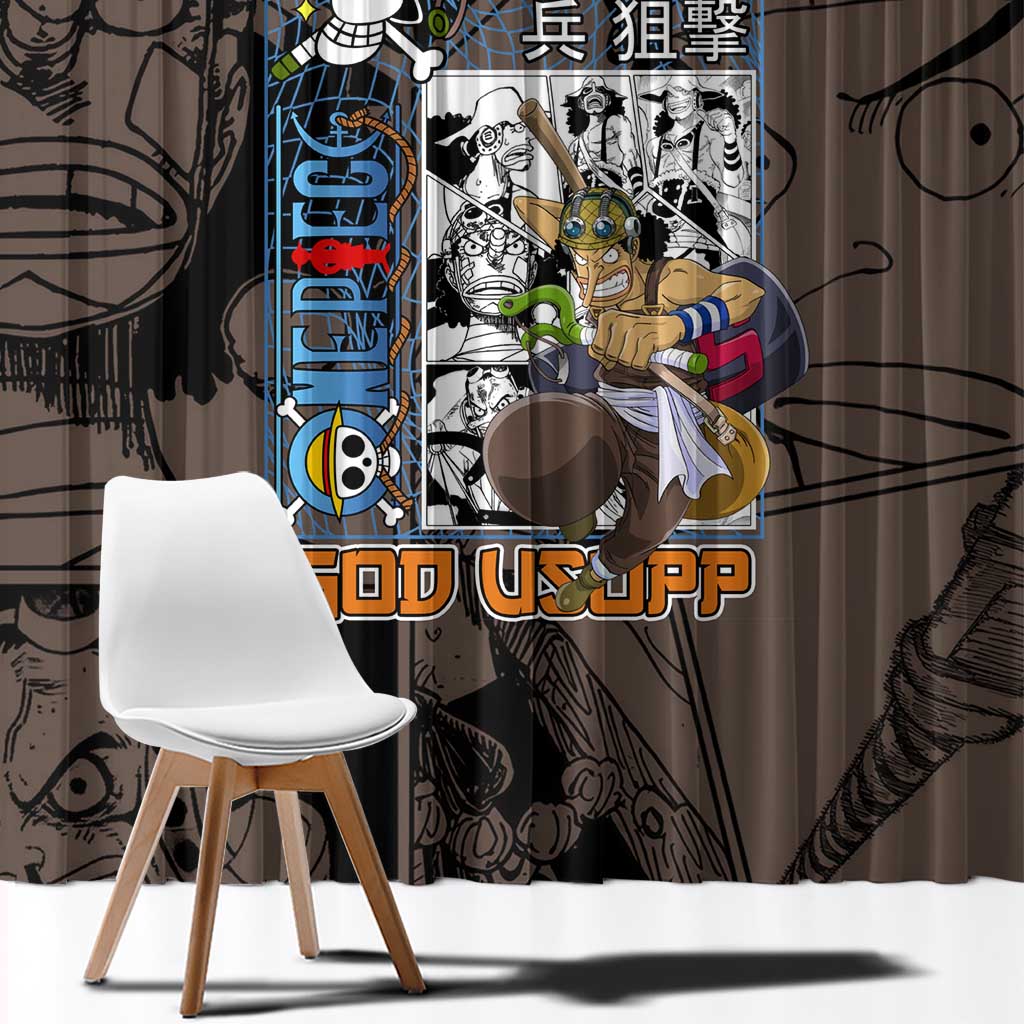 Usopp One Piece Streetwear Window Curtain Anime Style