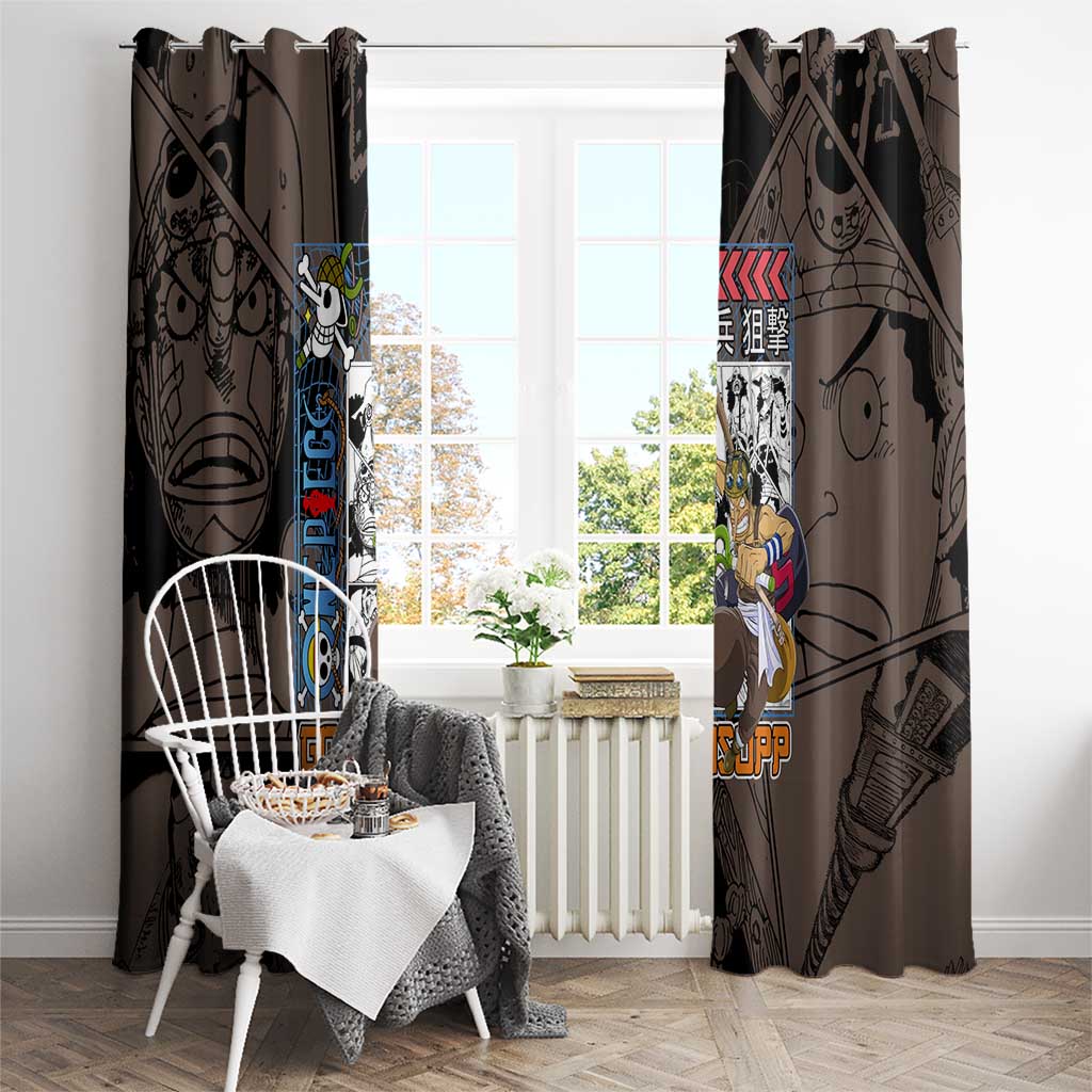 Usopp One Piece Streetwear Window Curtain Anime Style