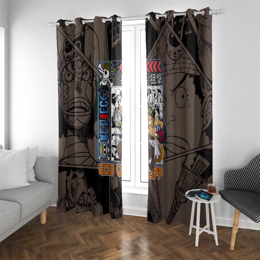 Usopp One Piece Streetwear Window Curtain Anime Style
