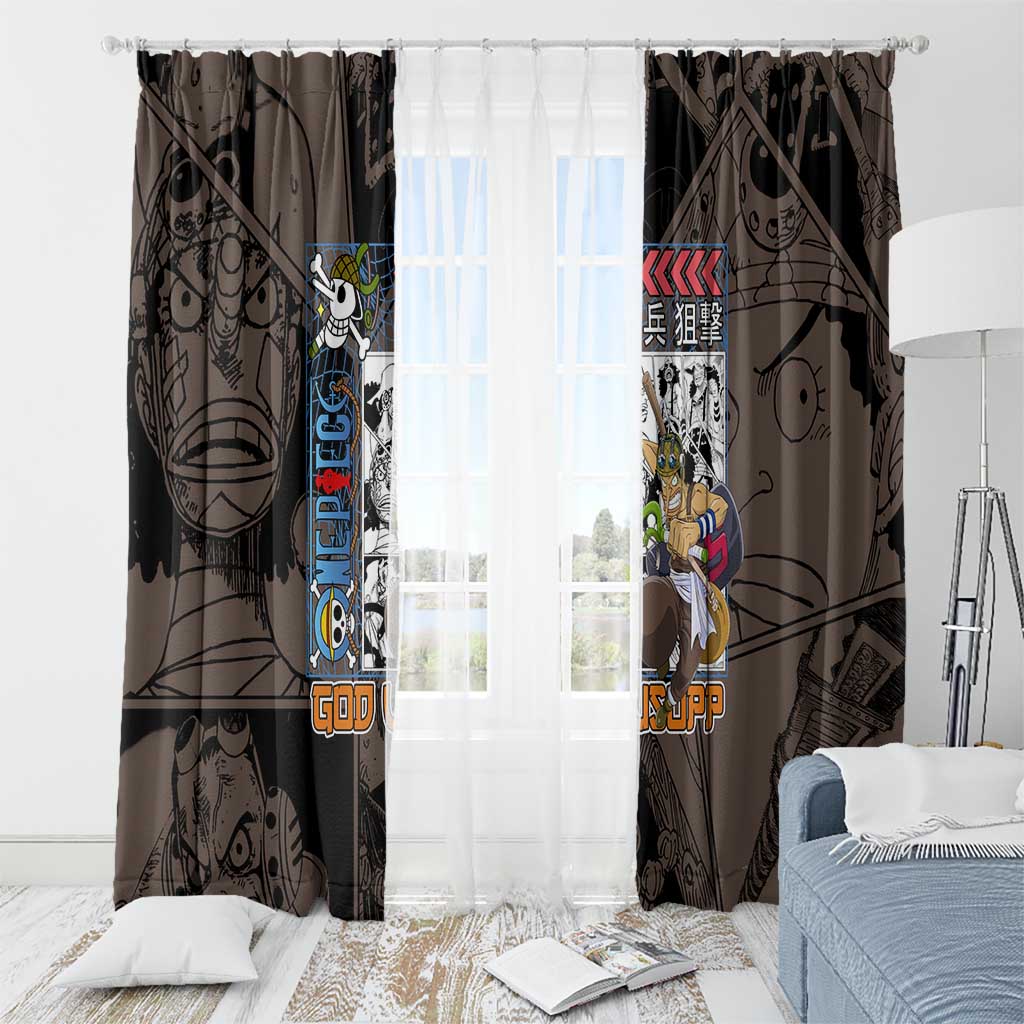 Usopp One Piece Streetwear Window Curtain Anime Style