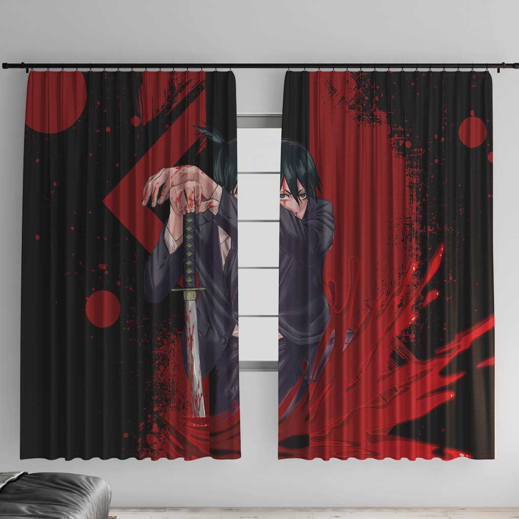 Aki Hayakawa - Chainsaw Man Window Curtain Anime Style