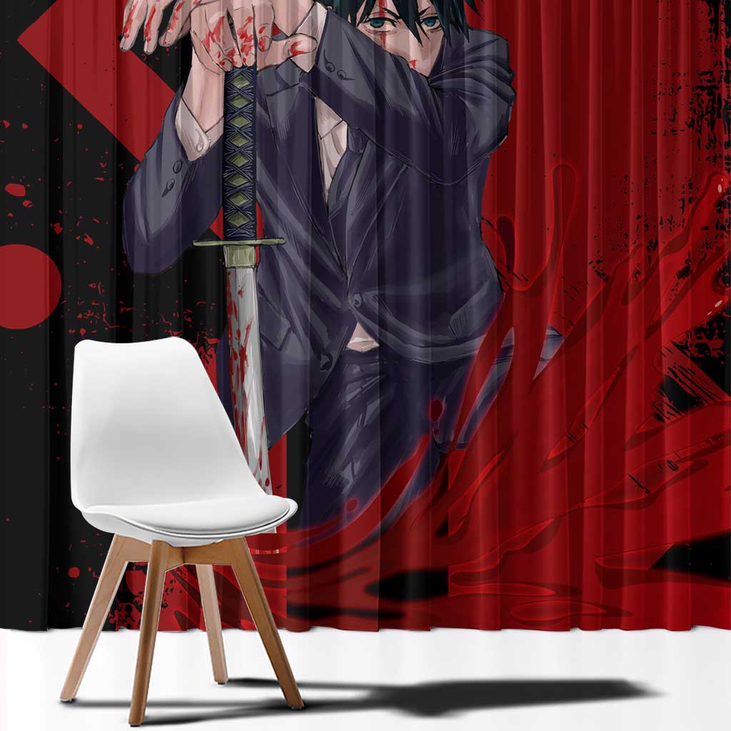 Aki Hayakawa - Chainsaw Man Window Curtain Anime Style