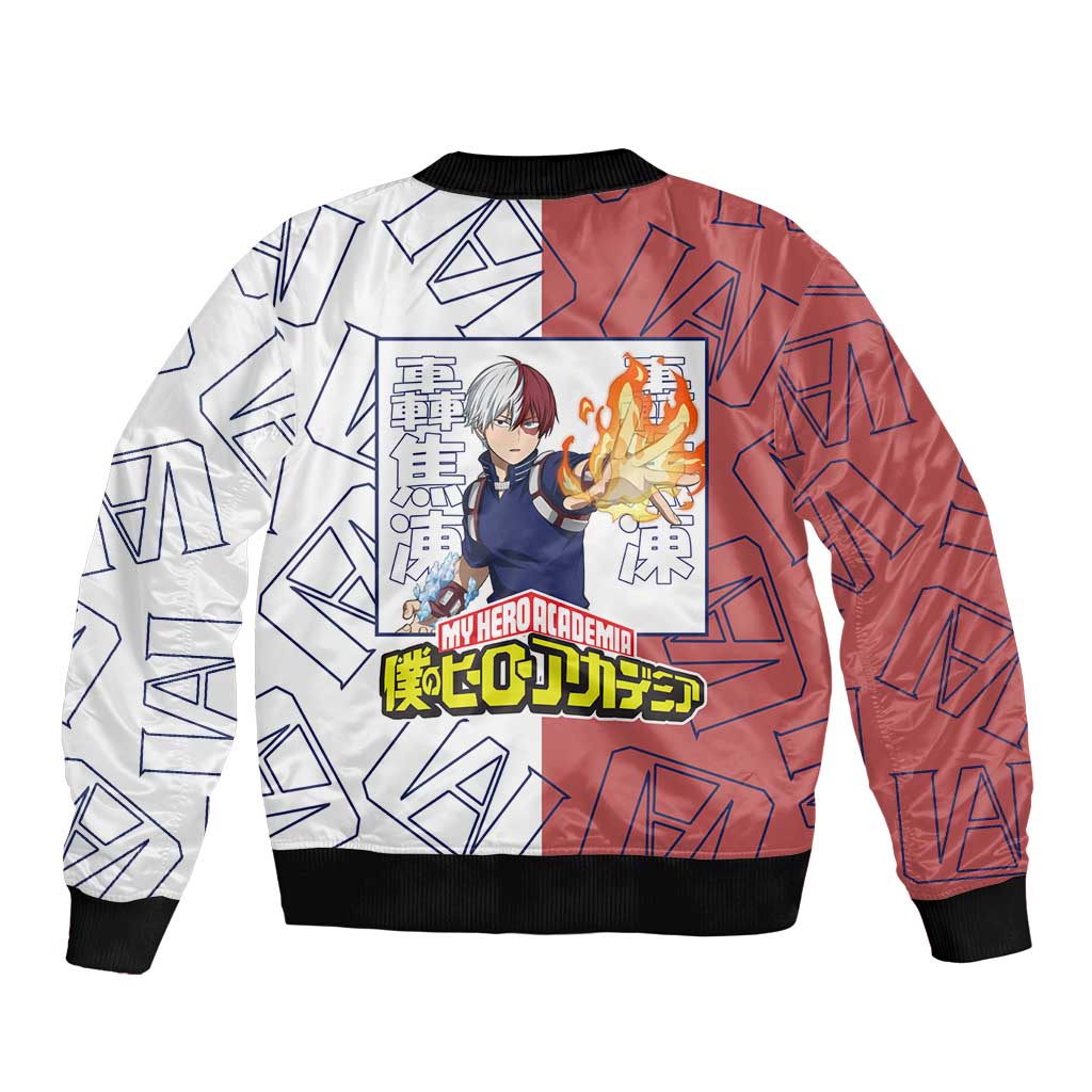 Shoto Todoroki Mix Emblem - My Hero Academia Bomber Jacket Anime Style