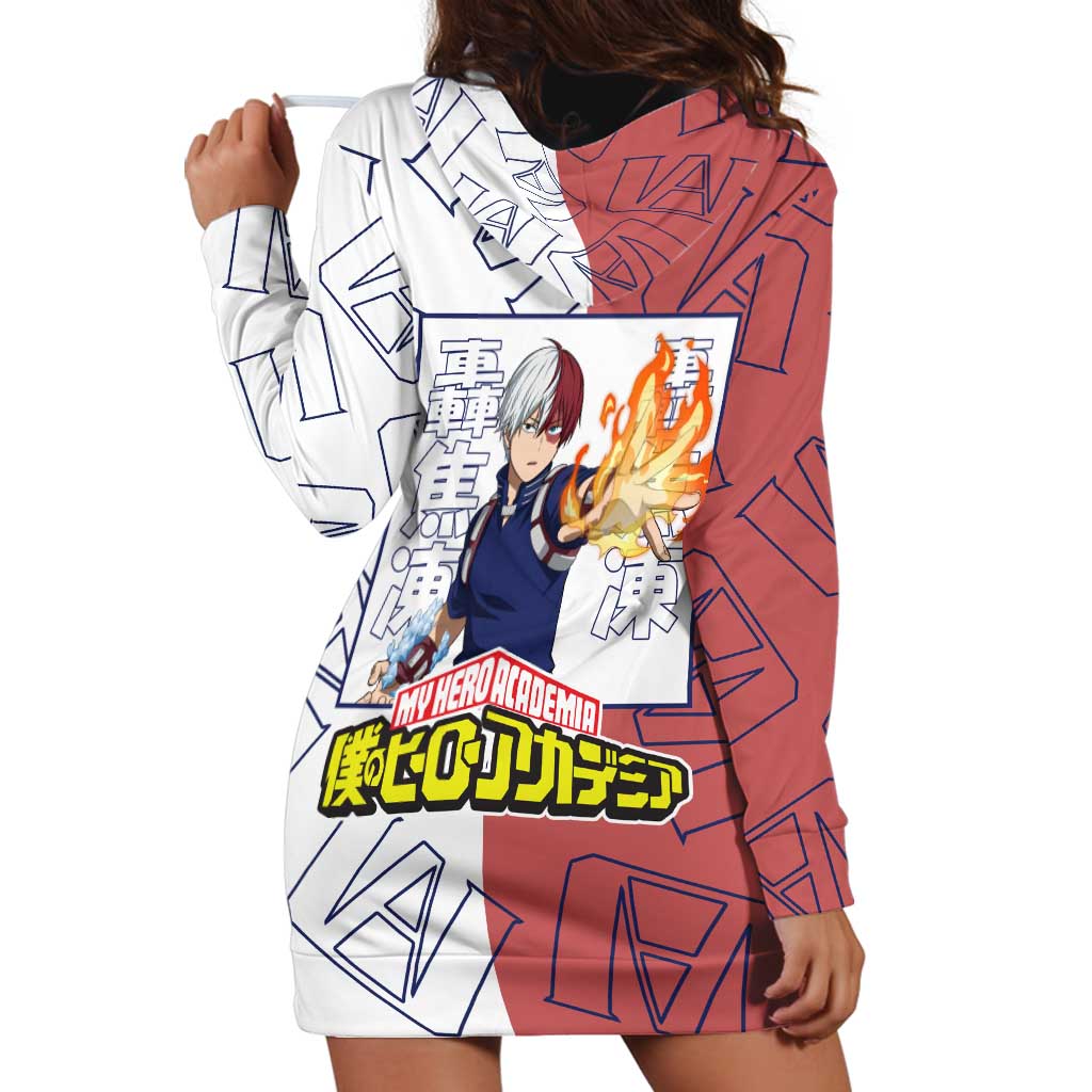 Shoto Todoroki Mix Emblem - My Hero Academia Hoodie Dress Anime Style