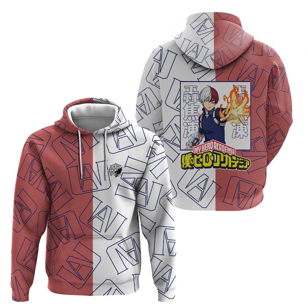 Shoto Todoroki Mix Emblem - My Hero Academia Zip Hoodie Anime Style