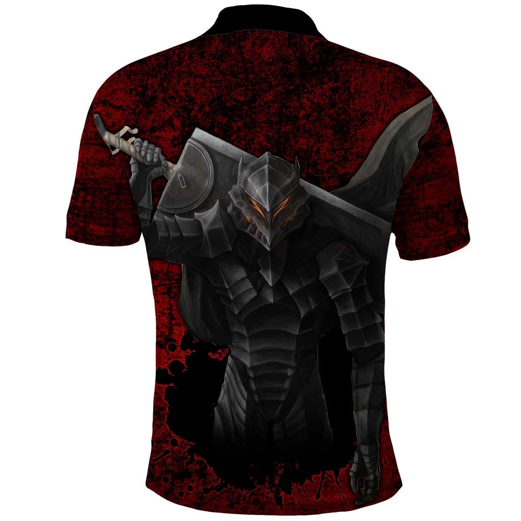 Guts - Berserk Polo Shirt Anime Mix Grunge Blood Style