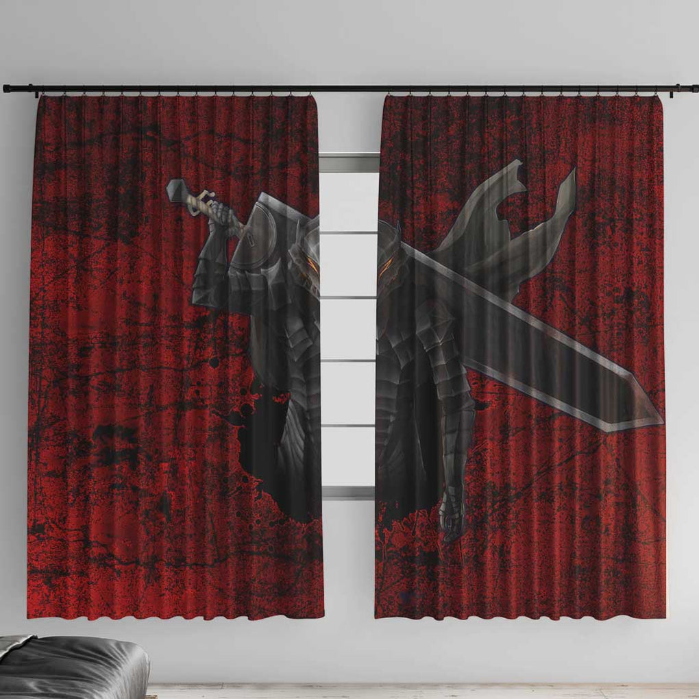 Guts - Berserk Window Curtain Anime Mix Grunge Blood Style