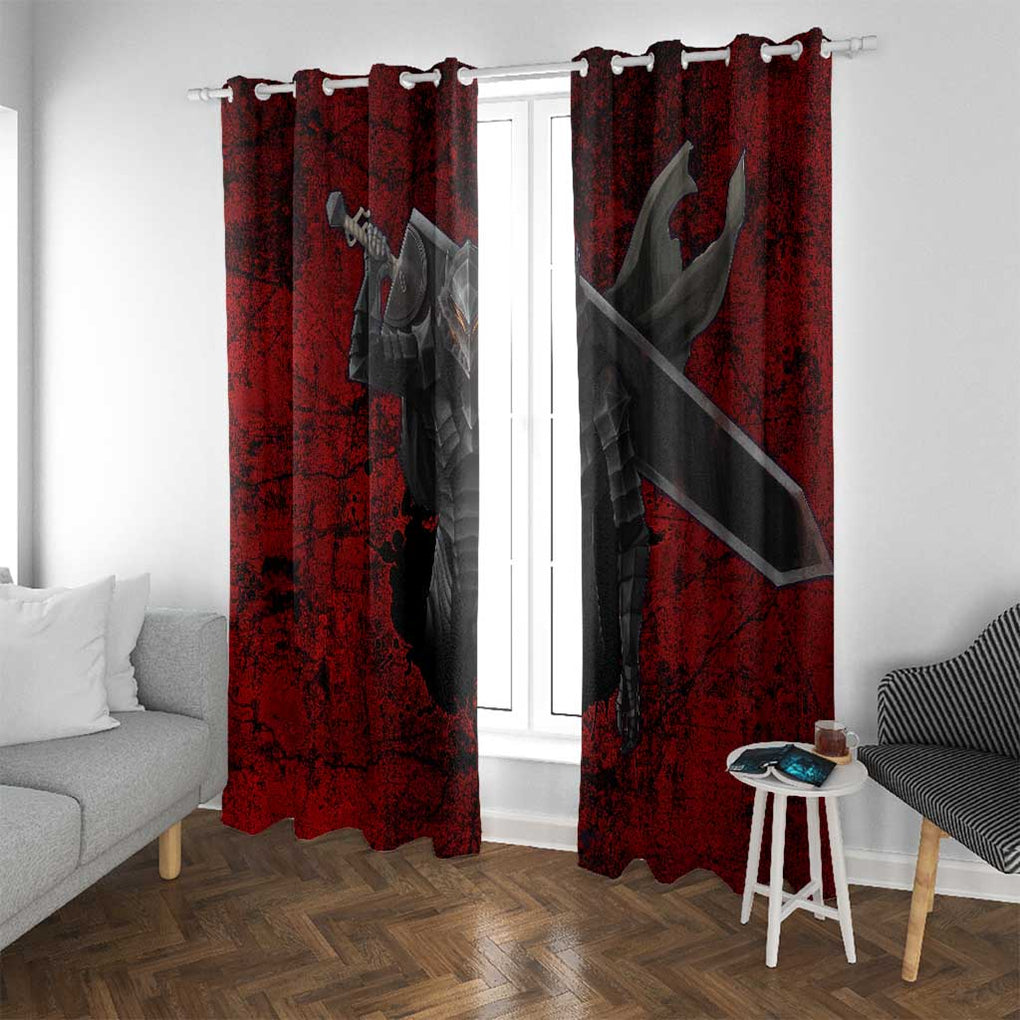 Guts - Berserk Window Curtain Anime Mix Grunge Blood Style