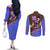 Jonathan Joestar - JoJo's Bizarre Adventure Couples Matching Off The Shoulder Long Sleeve Dress and Long Sleeve Button Shirt Anime Style