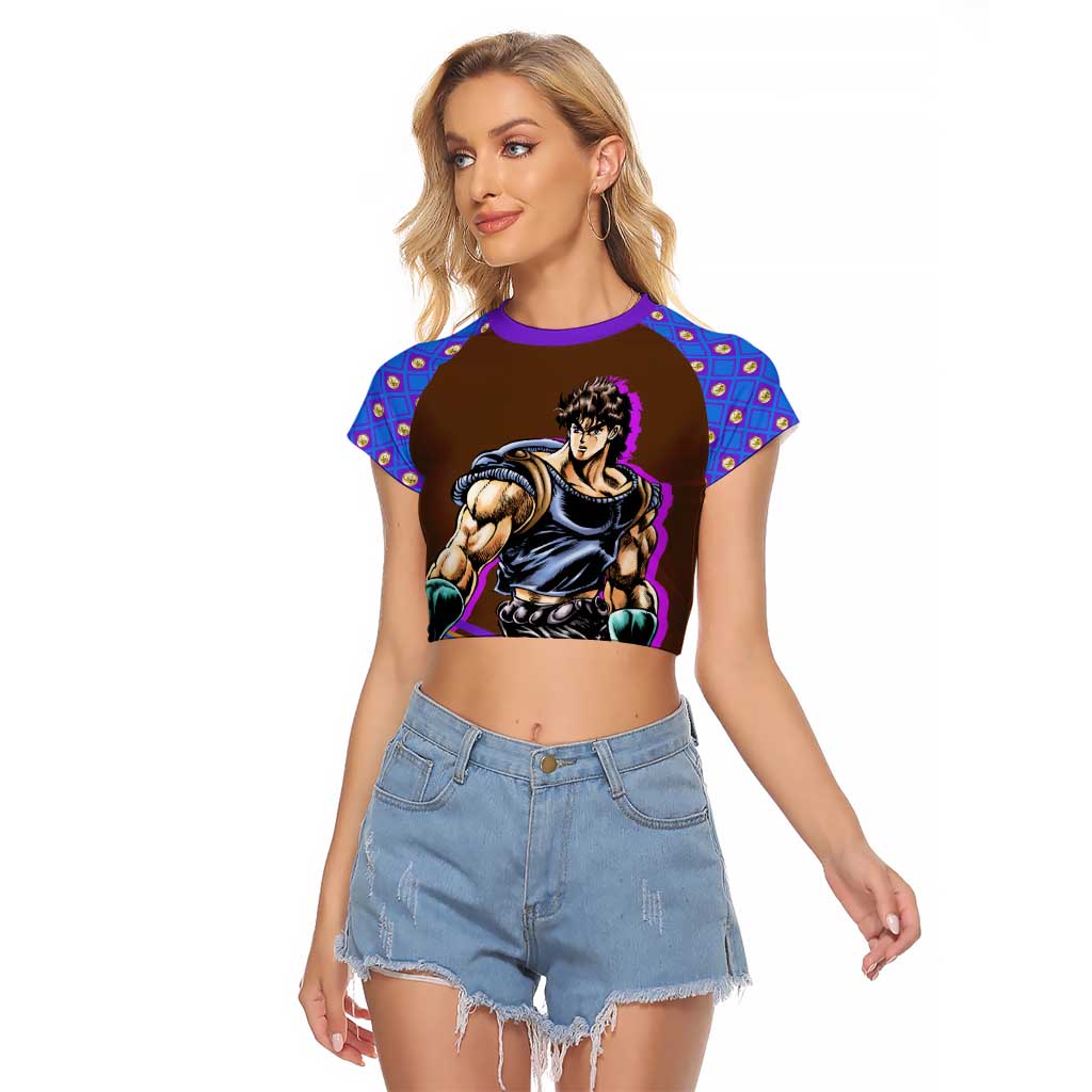 Jonathan Joestar - JoJo's Bizarre Adventure Raglan Cropped T Shirt Anime Style