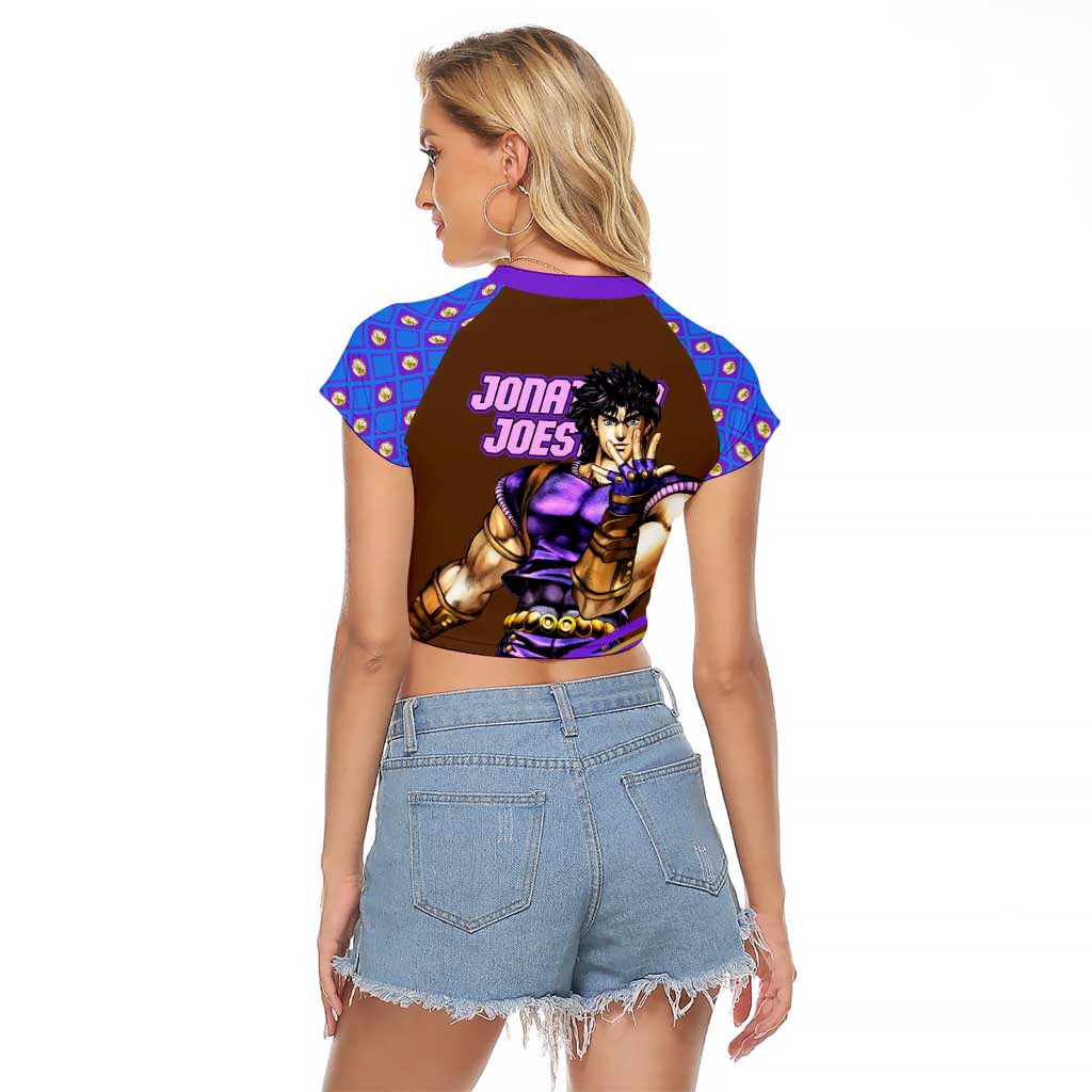 Jonathan Joestar - JoJo's Bizarre Adventure Raglan Cropped T Shirt Anime Style