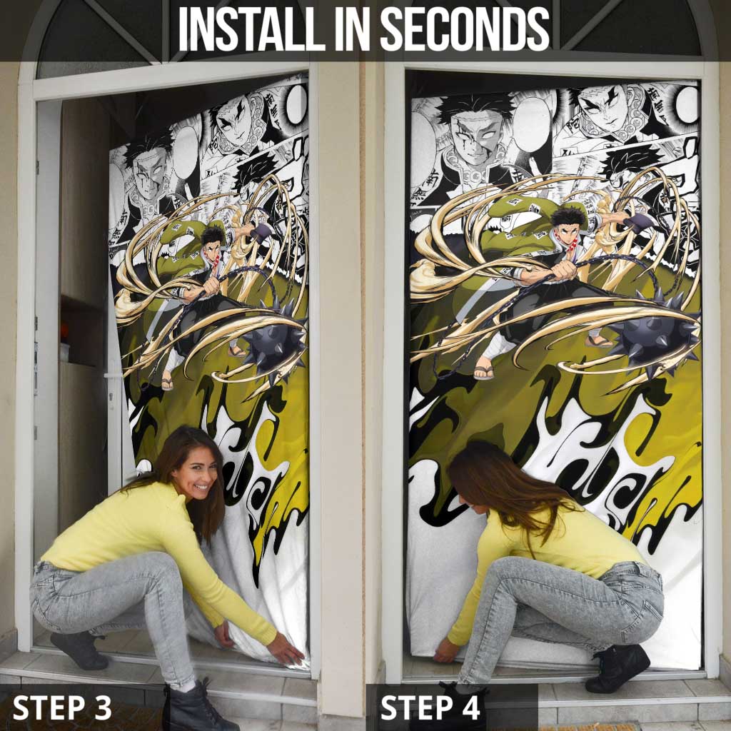Guts and Casca Berserk Door Cover with Dark Fantasy Battle-Ready Design - The Mazicc