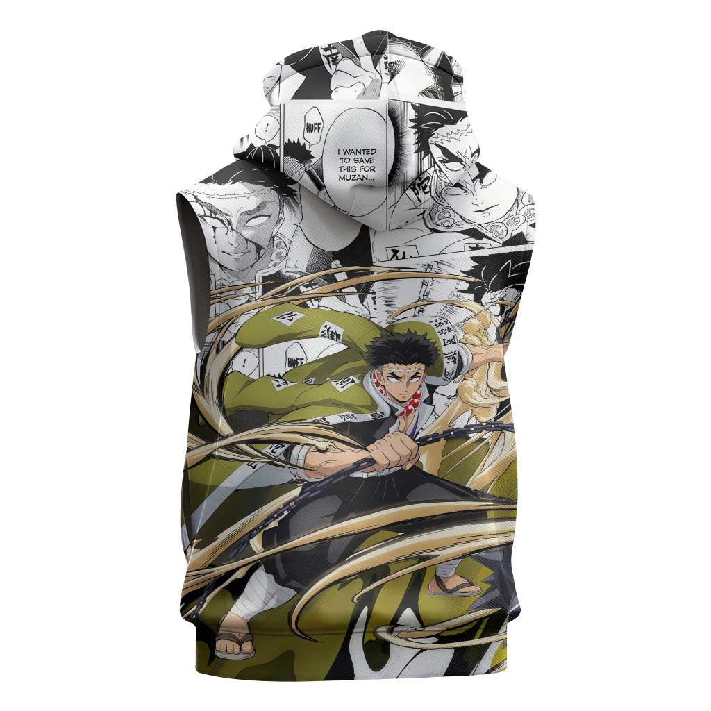 Guts and Casca Berserk Sleeveless Hoodie with Dark Fantasy Battle-Ready Design - The Mazicc