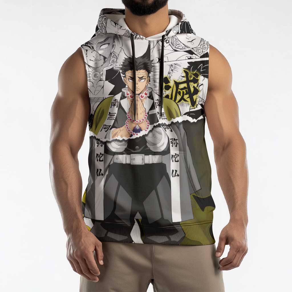 Guts and Casca Berserk Sleeveless Hoodie with Dark Fantasy Battle-Ready Design - The Mazicc