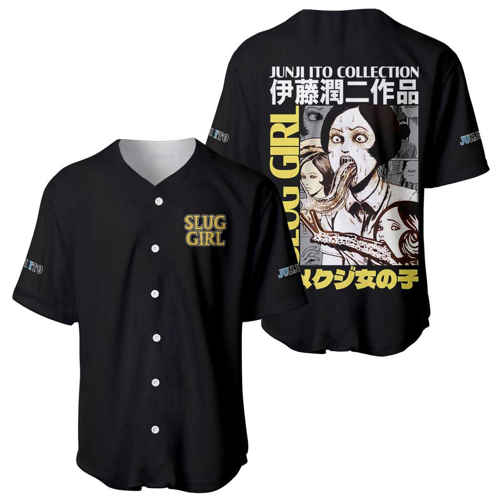 Slug Girl Junji Ito Collection Baseball Jersey Anime Style