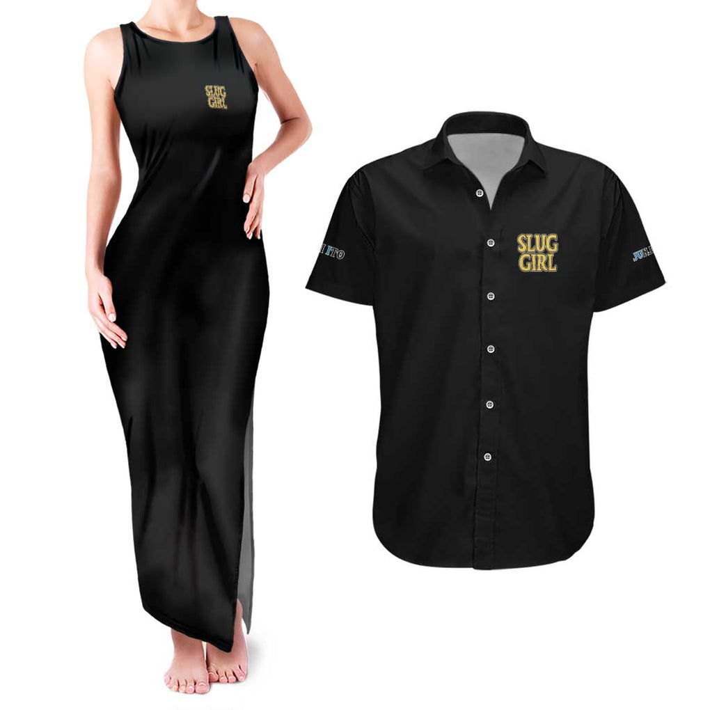 Slug Girl Junji Ito Collection Couples Matching Tank Maxi Dress and Hawaiian Shirt Anime Style
