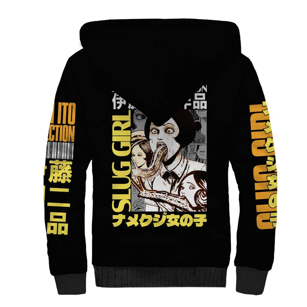 Slug Girl Junji Ito Collection Sherpa Hoodie Anime Style