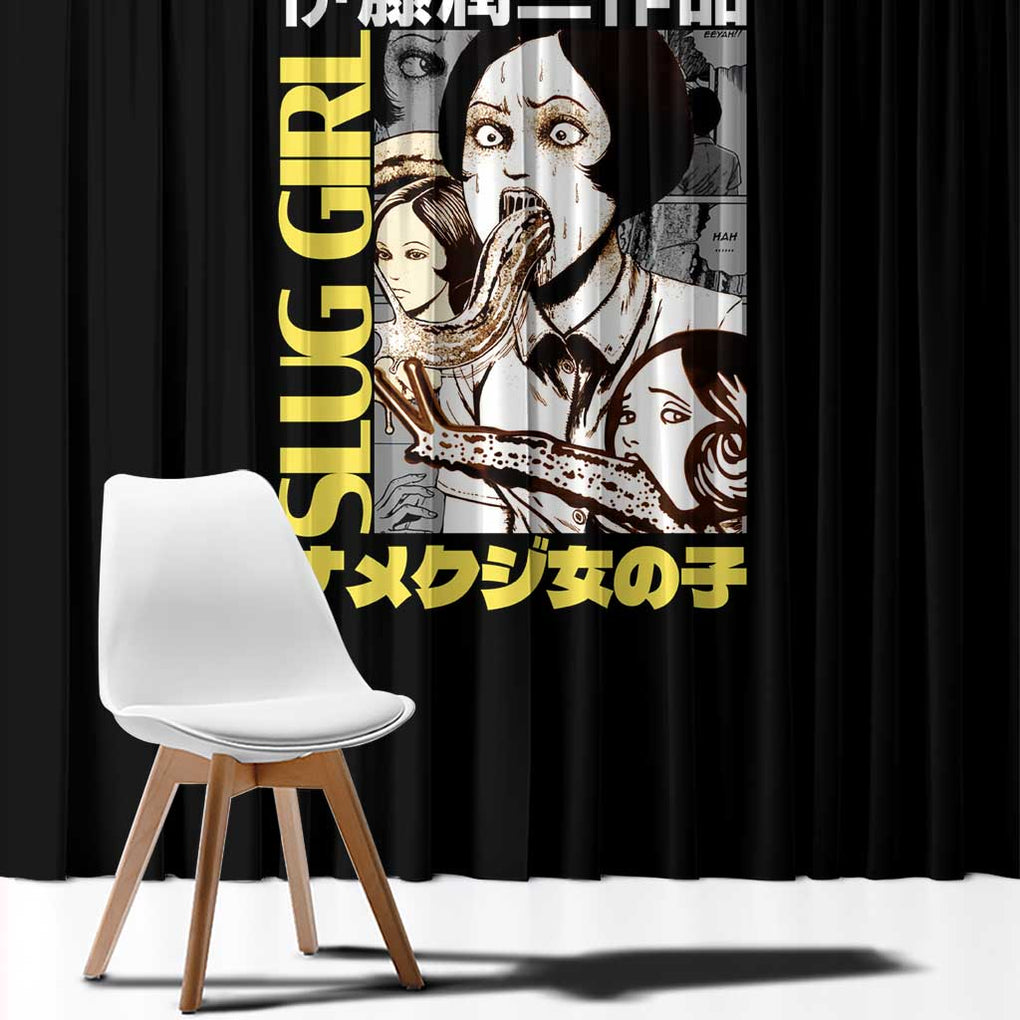 Slug Girl Junji Ito Collection Window Curtain Anime Style